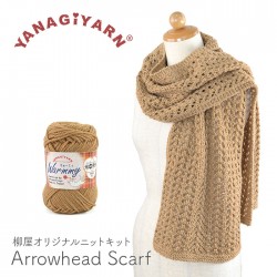 編み物 キット 毛糸 編み図 YANAGIYARN(ヤナギヤーン) ウォーミィのArrowhead Scarf(アローヘッドスカーフ) 柳屋 Bernd Kestler(ベルンド・ケストラー) コラボ