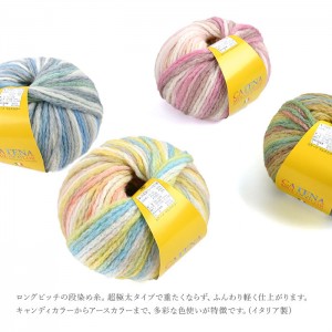 毛糸 段染め ウール 5玉 まとめ買い SKI YARN(スキー毛糸) カテーナマルチカラー 秋冬