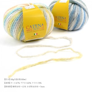 毛糸 段染め ウール 5玉 まとめ買い SKI YARN(スキー毛糸) カテーナマルチカラー 秋冬